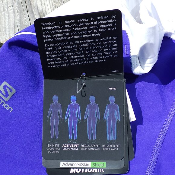 Salomon Momentum Softshell Pants White & Violet Purple Small Wind Resistant BNWT - Picture 11 of 14